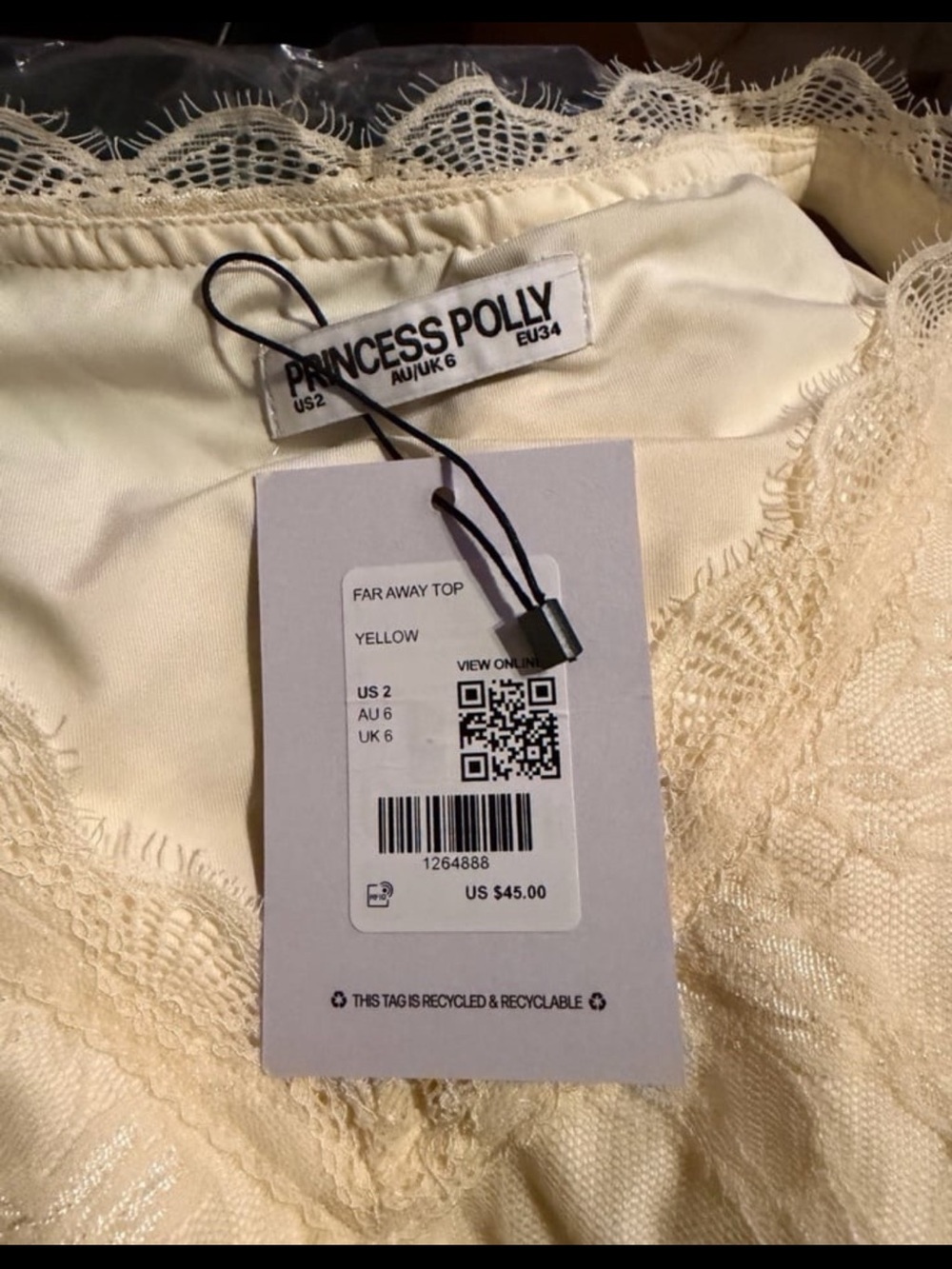 NWT Princess Polly Princess Polly Far Away Top